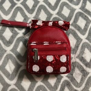 Loungefly Disney Red Sequin Polka Dot Wristlet